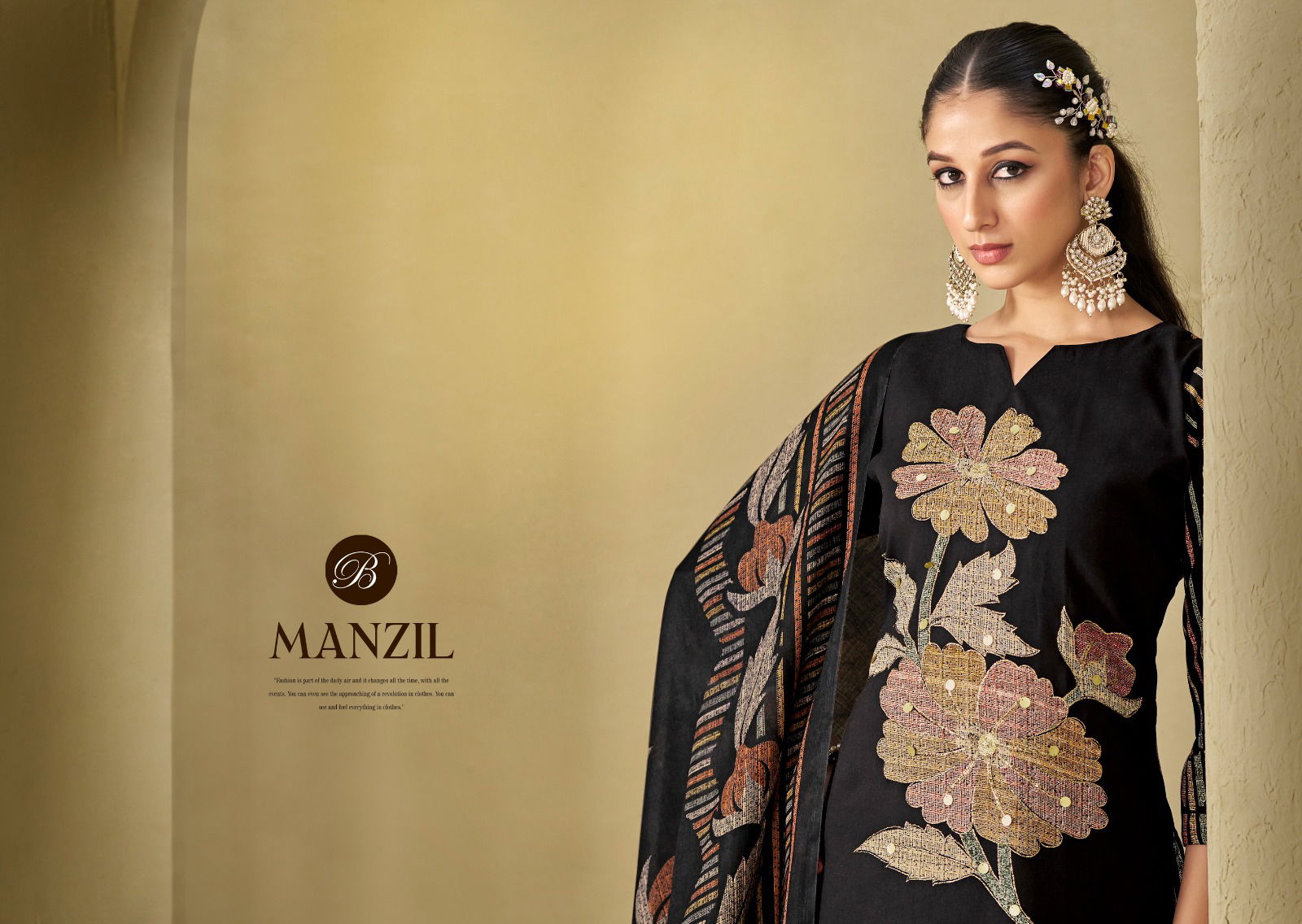 Manzil By Belliza Viscose Rayon Digital Printed Dress Material Wholesale Shop In Surat